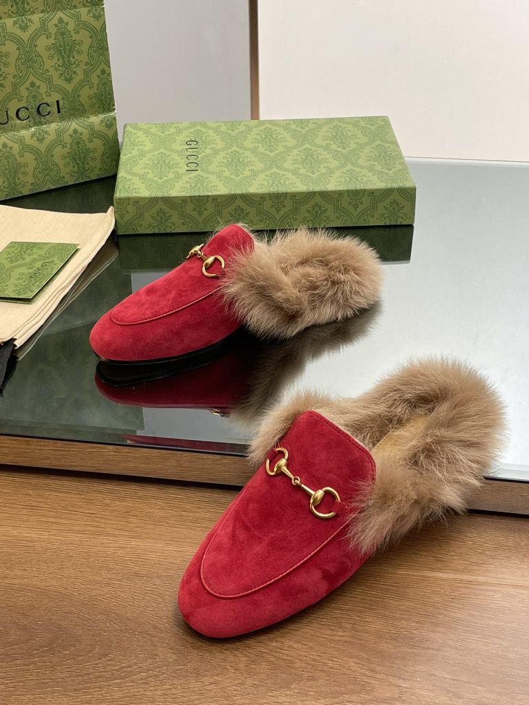 GUCCI グッチ フラットシューズ 本革 通勤 ブラック - 画像 5