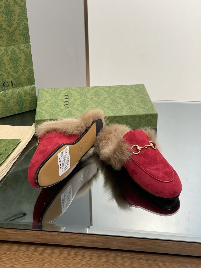 GUCCI グッチ フラットシューズ 本革 通勤 ブラック - 画像 6
