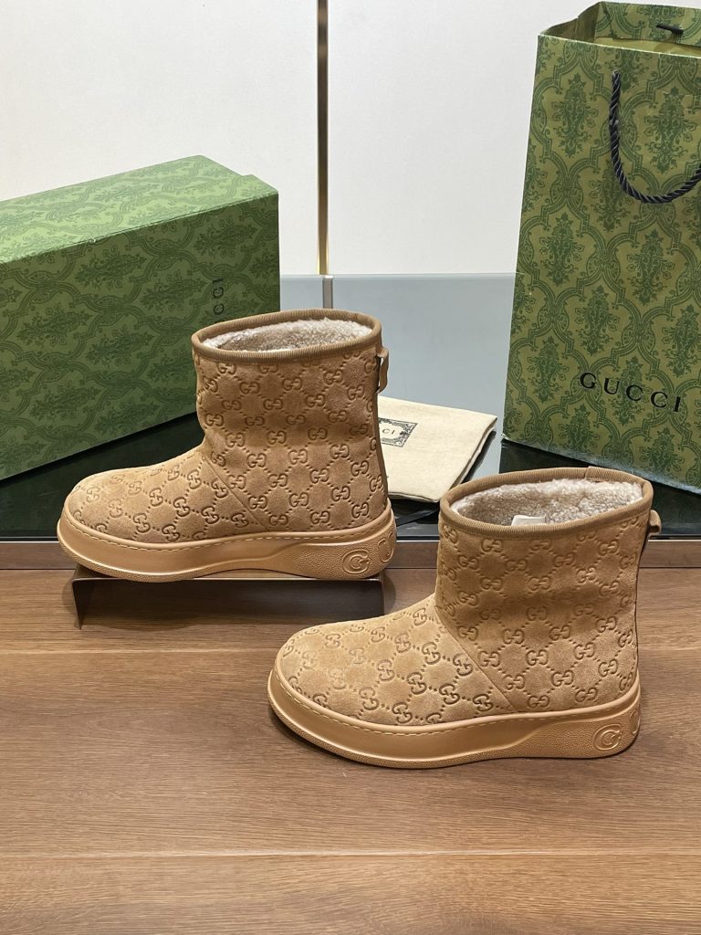 GUCCI グッチ ブーツ ブーツ ファーインソール ベージュ - 画像 2