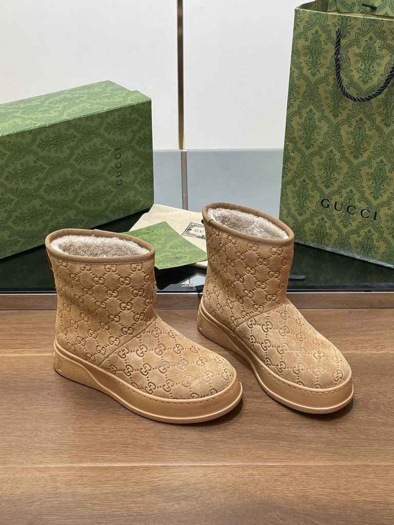 GUCCI グッチ ブーツ ブーツ ファーインソール ベージュ - 画像 3