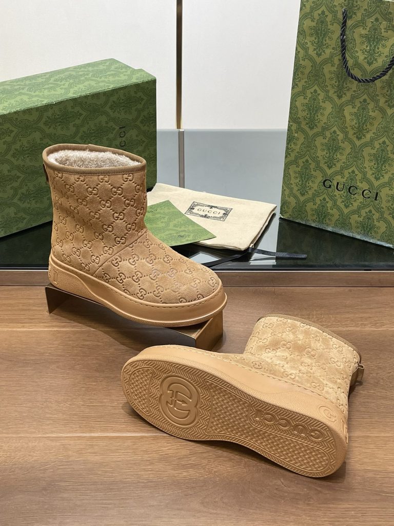 GUCCI グッチ ブーツ ブーツ ファーインソール ベージュ - 画像 7