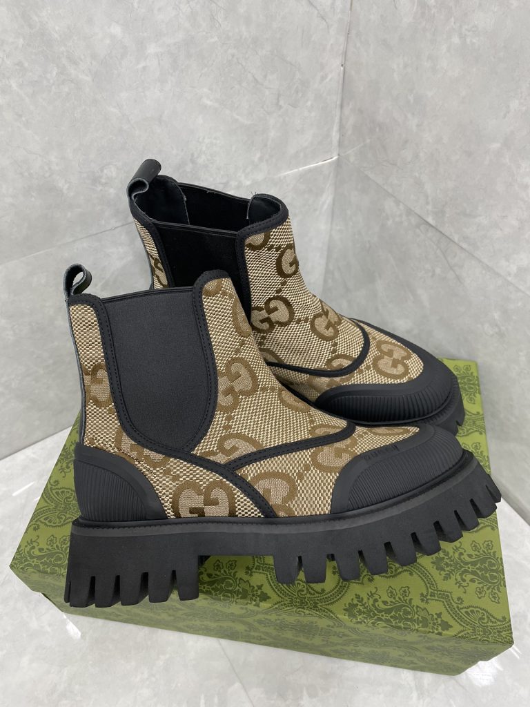 GUCCI グッチ チェルシーブーツ 本革 通勤 ブラック 全1色 - 画像 2