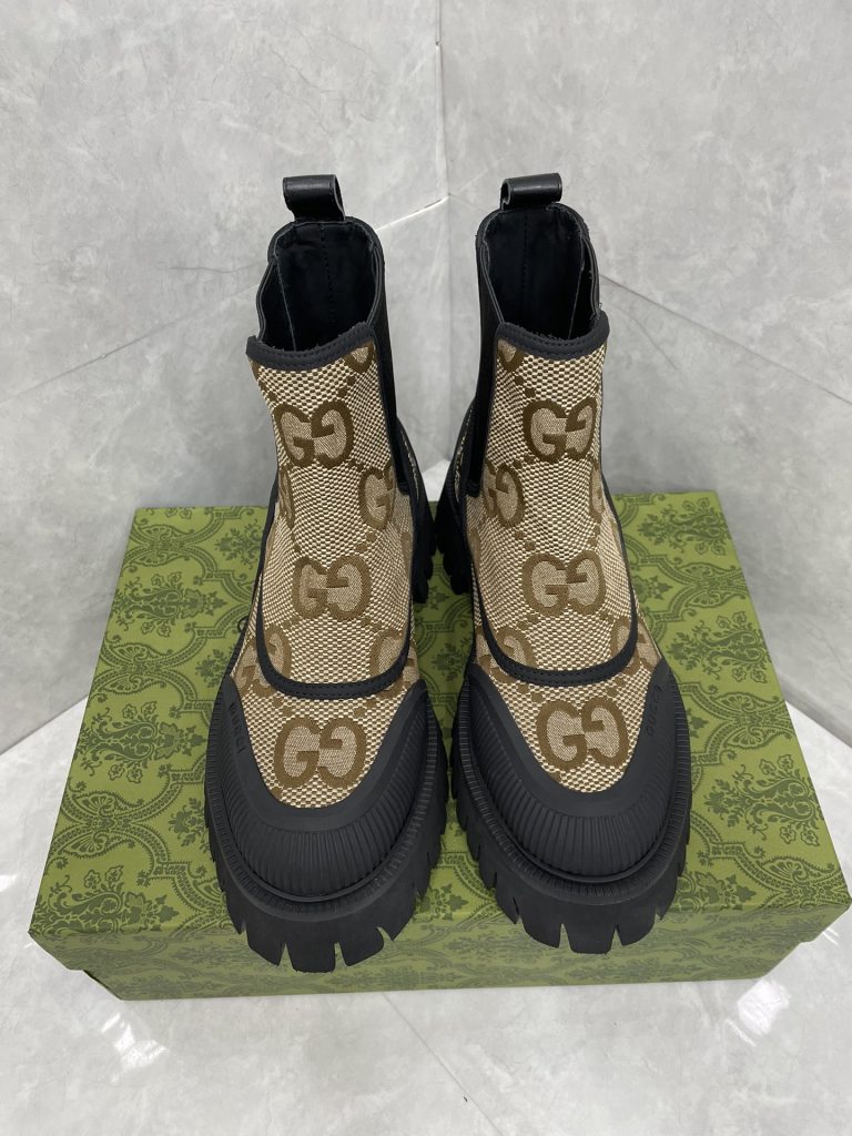 GUCCI グッチ チェルシーブーツ 本革 通勤 ブラック 全1色 - 画像 5