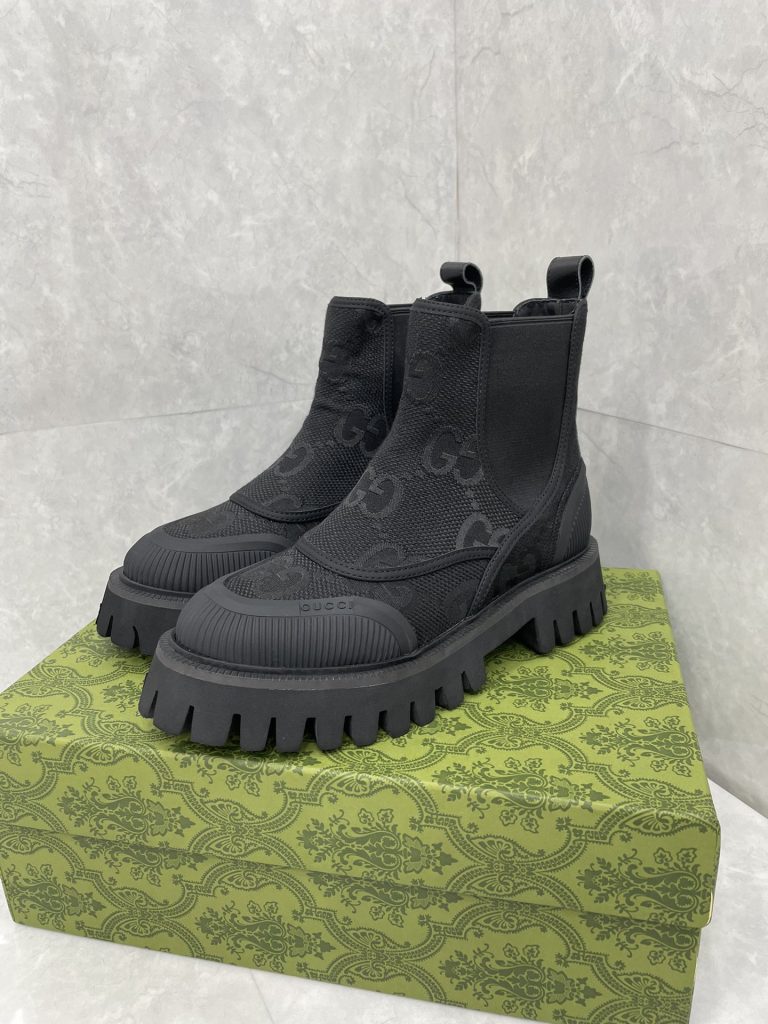 GUCCI グッチ チェルシーブーツ 本革 耐衝撃 ブラック - 画像 5