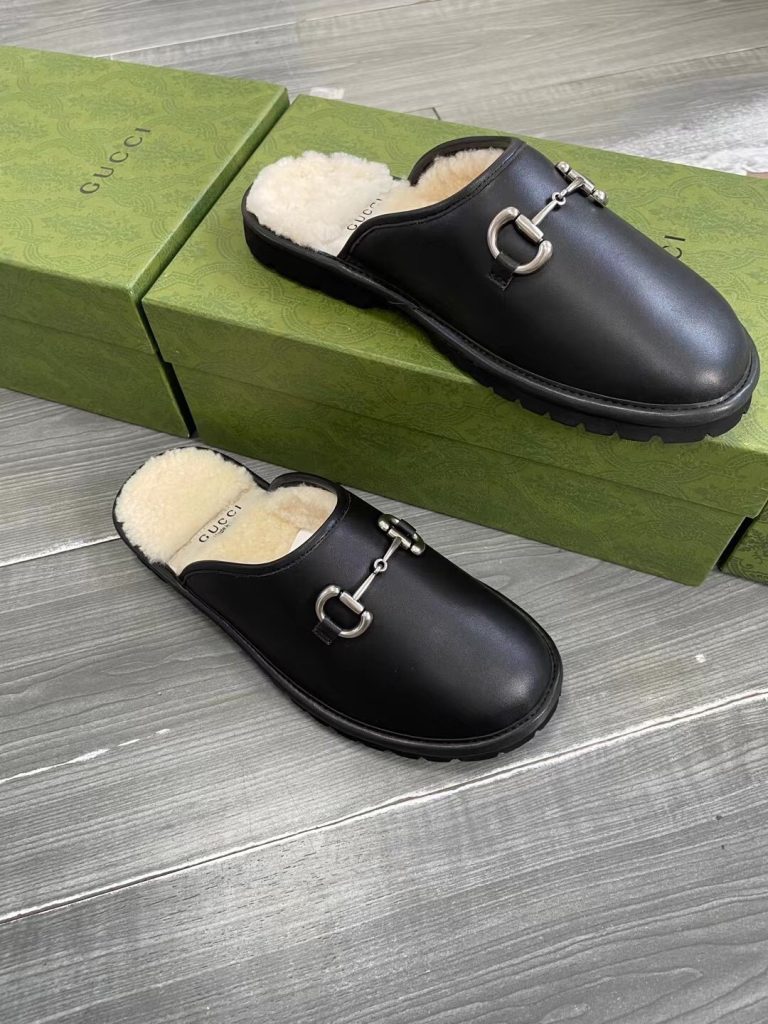 GUCCI グッチ フラットシューズ 本革 軽量 ローファー ブラック - 画像 6