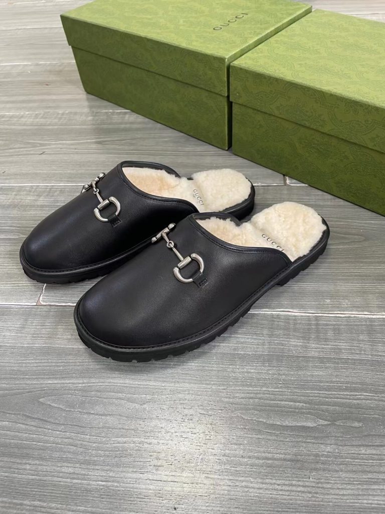 GUCCI グッチ フラットシューズ 本革 軽量 ローファー ブラック - 画像 7