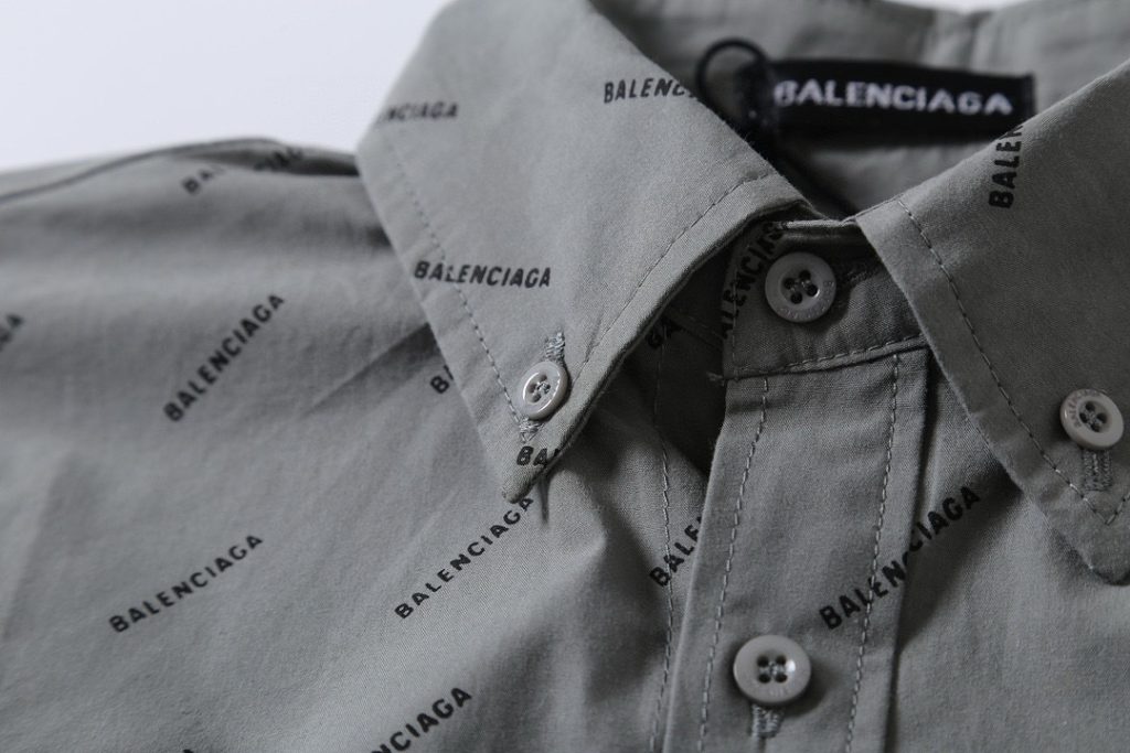 BALENCIAGA バレンシアガ シャツ 綿100% 通勤 グレー - 画像 3