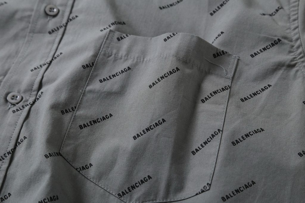 BALENCIAGA バレンシアガ シャツ 綿100% 通勤 グレー - 画像 4