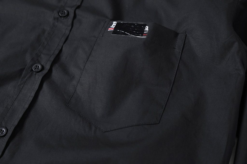 BALENCIAGA バレンシアガ フォーマルシャツ ポケット付き ブラック - 画像 4