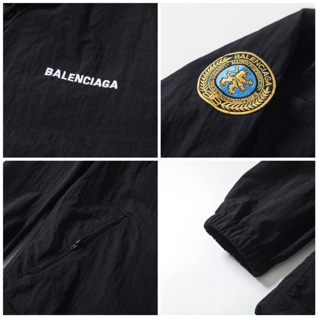BALENCIAGA バレンシアガ フード付きジャケット 黒 2点セット 31747 - 画像 7