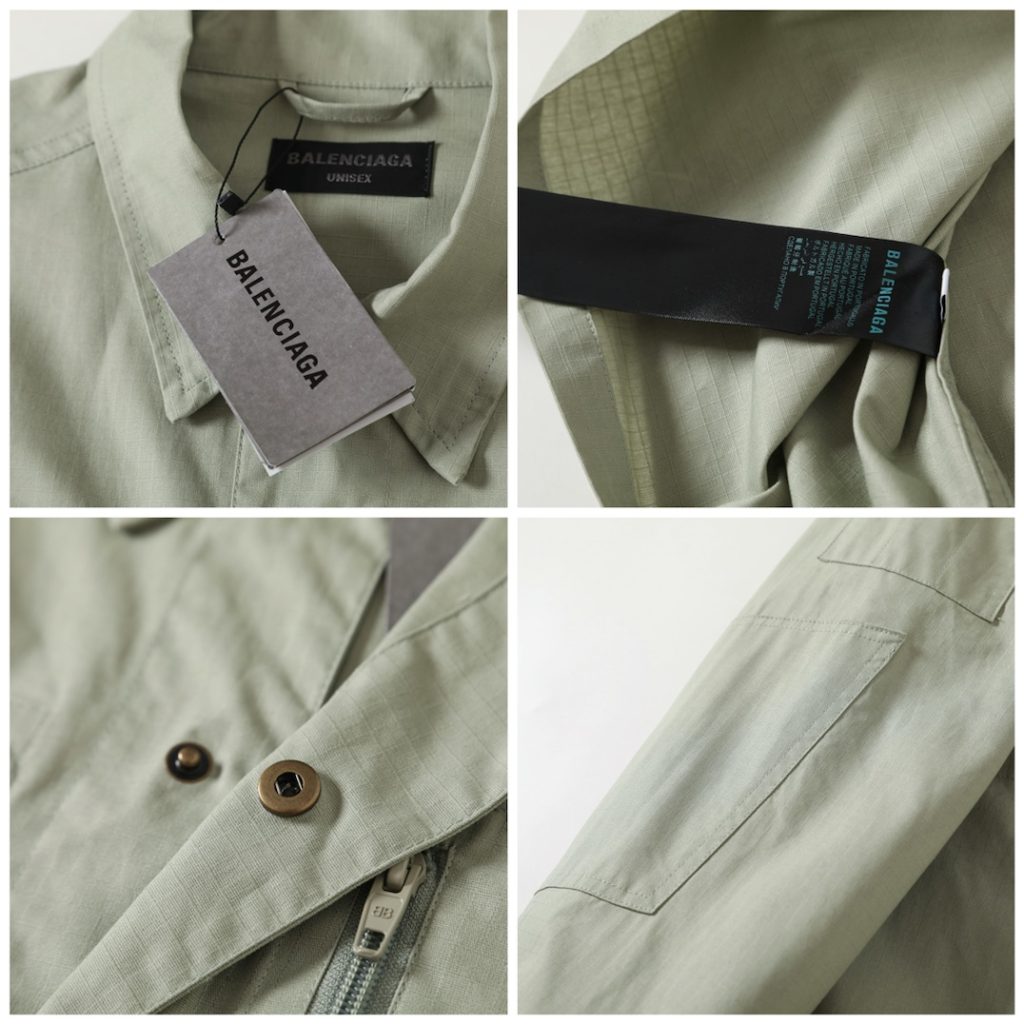 BALENCIAGA バレンシアガ 単排工装 衫外套 黒色/緑色 - 画像 8