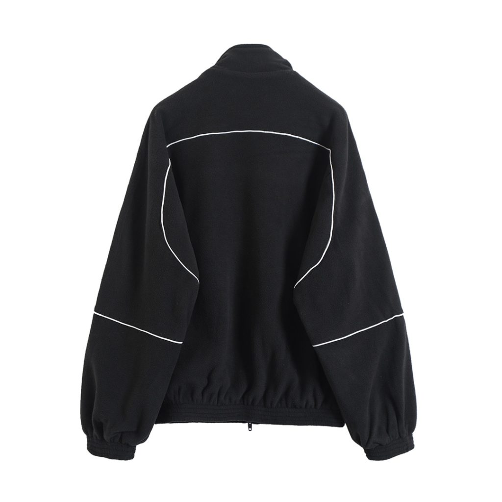 BALENCIAGA バレンシアガ フリースジャケット 本革 ファスナー ブラック - 画像 5