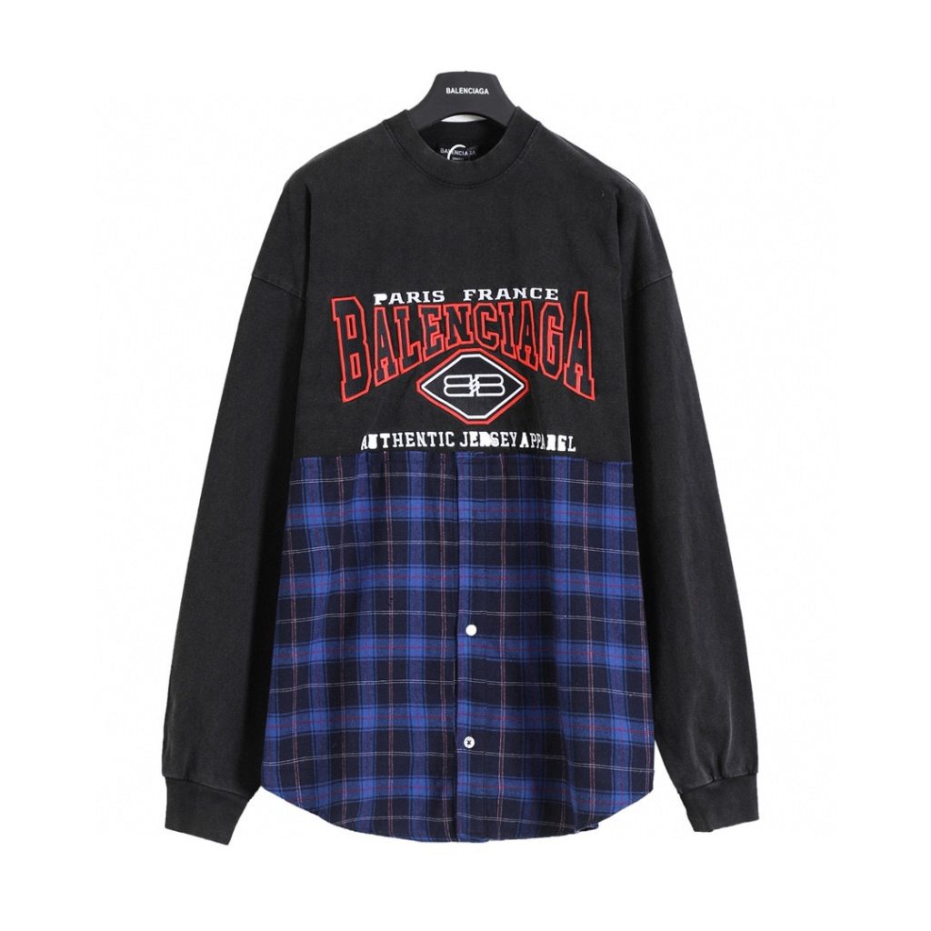 BALENCIAGA バレンシアガ ロンT 本革 ブラック ブルー レディース メンズ 全3色 - 画像 4