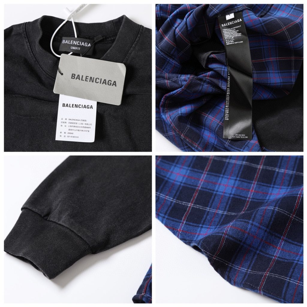 BALENCIAGA バレンシアガ ロンT 本革 ブラック ブルー レディース メンズ 全3色 - 画像 8