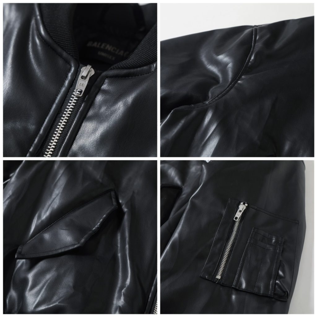 BALENCIAGA バレンシアガ バンダナ柄 フライトジャケット ブラック - 画像 6