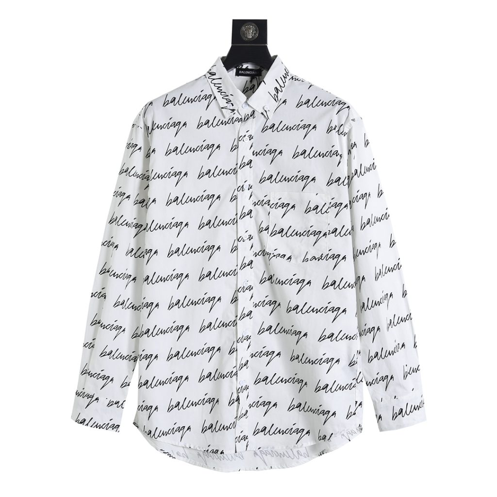 BALENCIAGA バレンシアガ 草写 名 幕 袖 衫 通勤 白色 - 画像 4