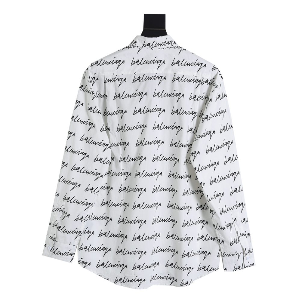 BALENCIAGA バレンシアガ 草写 名 幕 袖 衫 通勤 白色 - 画像 5