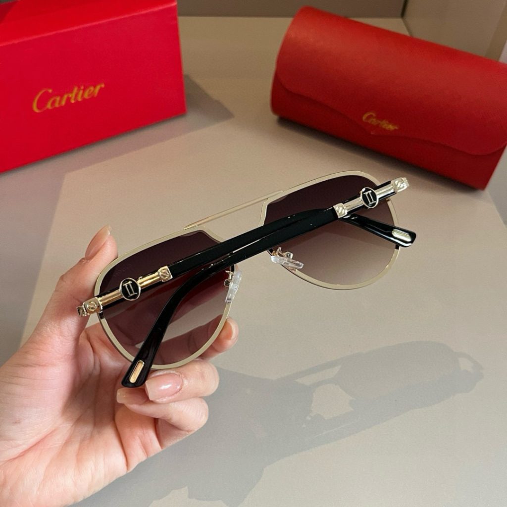 CARTIE カルティエ メンズ サングラス メタルフレーム 軽量 ブラック ブラウン 多色展開 - 画像 6