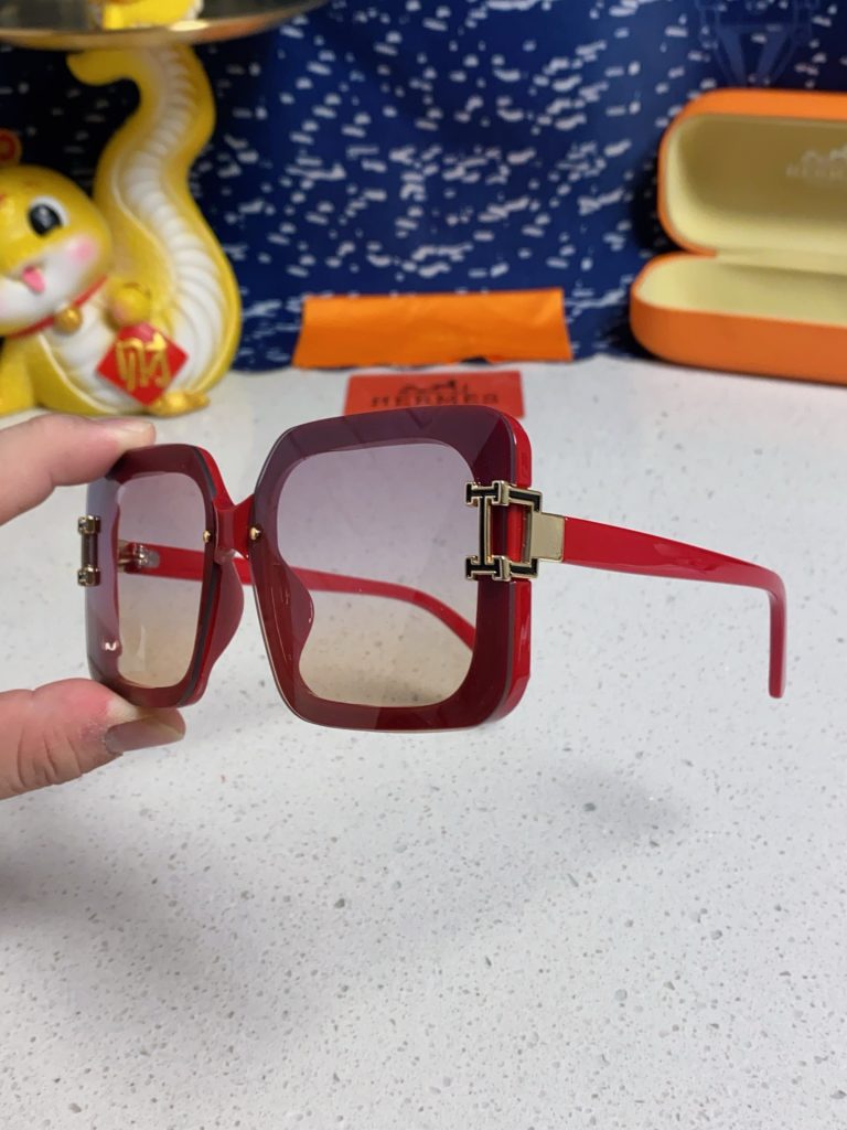 HERMES ヘルメス サングラス フラットサングラス 高級感 大顔用 防紫外 メンズ レディース ファッション 多色展開 - 画像 7