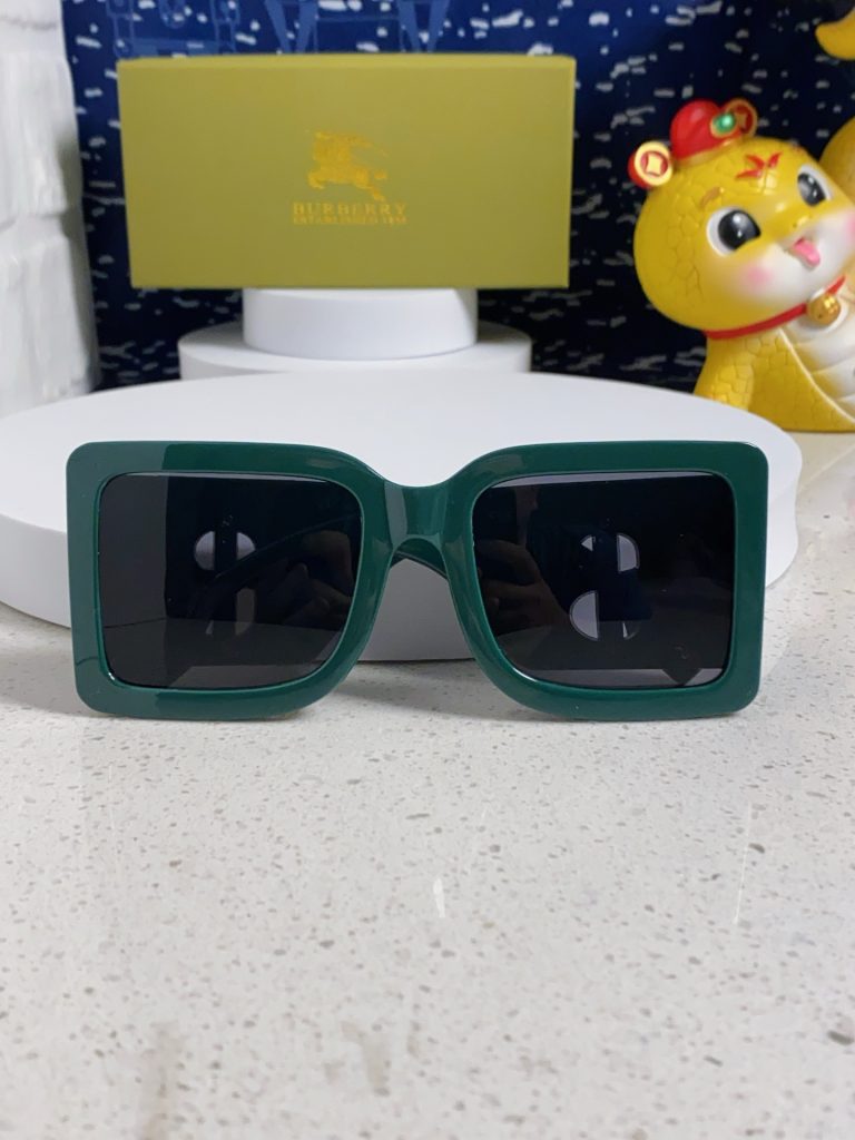 BURBERRY バーバリー サングラス BE4406U 大サイズ Bロゴ クラシック フレーム レディース グリーン 多色展開 - 画像 8