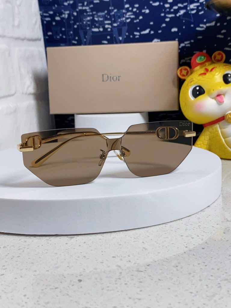 Dior ディオール サングラス フレームレス 大きめ メンズ レディース ブランド ブラック ピンク ブラウン ネイビー 全5色展開 - 画像 4