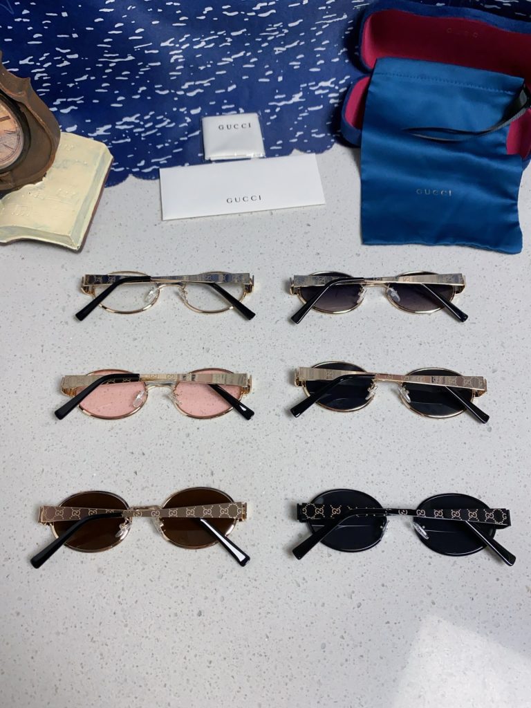 GUCCI グッチ サングラス メンズ レディース 楕円型 金属フレーム UVカット 多色展開 - 画像 3
