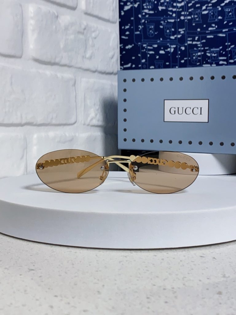 GUCCI グッチ サングラス フレームレス パール レディース フロント ブラック ブラウン レッド グリーン ブルー 他多色展開 - 画像 5