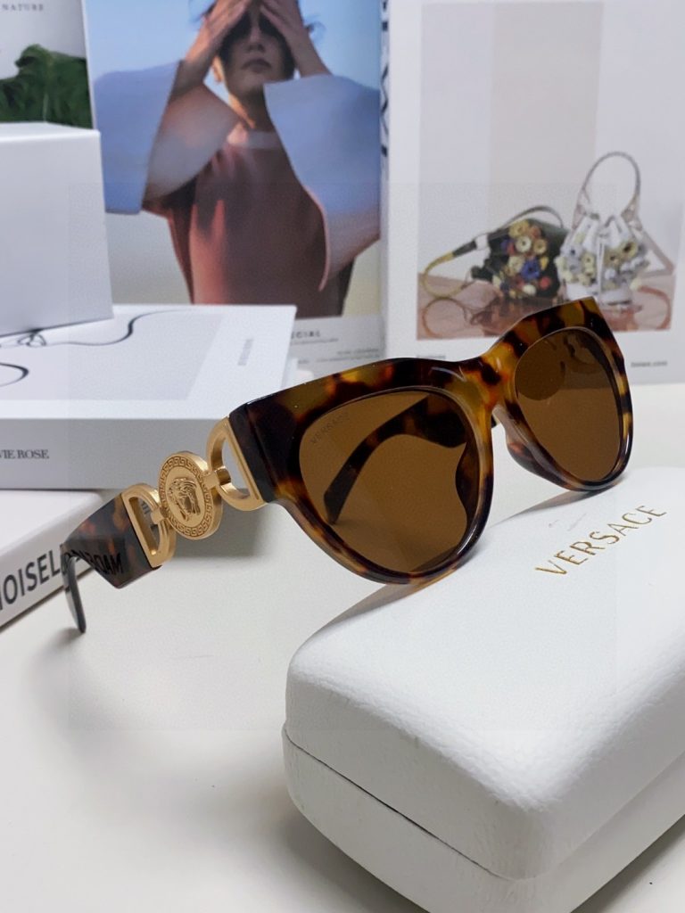 VERSACE ヴェルサーチ サングラス メンズ レディース 男女兼用 メデューサ ロゴ カタチ レディース メンズ ブラック ブラウン ホワイト 全3色 - 画像 2
