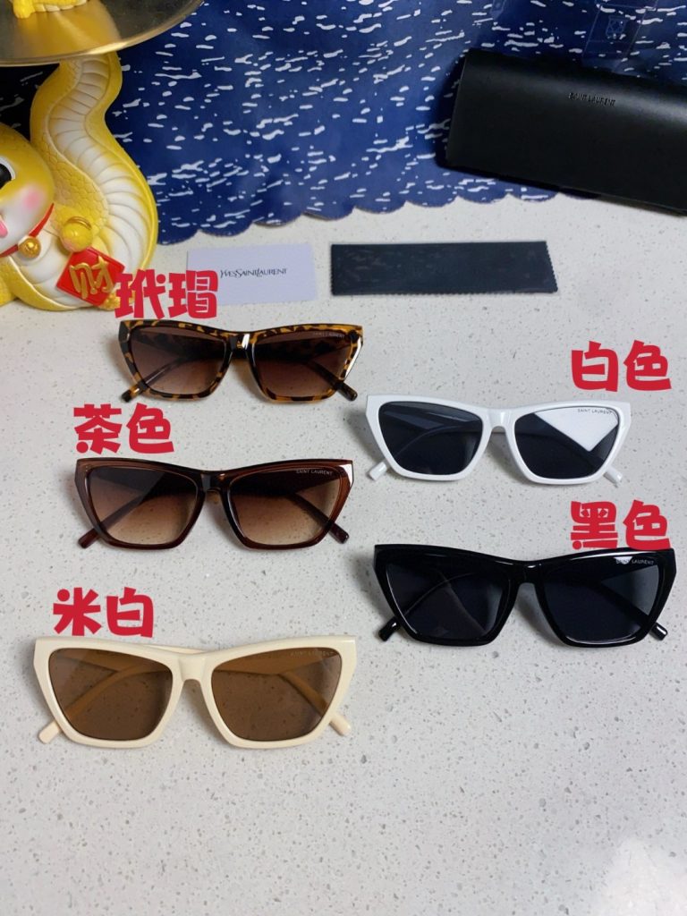 SAINT LAURENT サンローラン サングラス フェイスカット メンズ レディース UVカット ブラウン 多色展開 - 画像 4