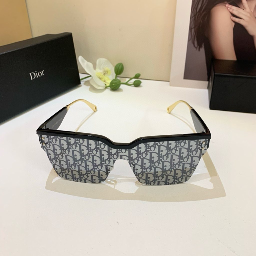 Dior ディオール サングラス P135 対応 フレーム インスタ風 メンズ レディース ブラック - 画像 4
