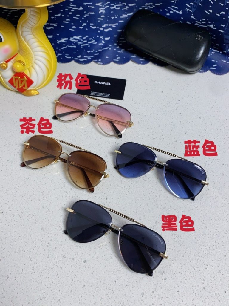 CHANEL シャネル メガネ メンズ レディース ブルーレンズ シルバー ブラック ブラウン ピンク 全5色展開 - 画像 2