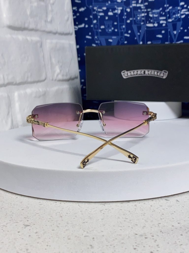 CHROME HEARTS クロムハーツ サングラス フレームレス リング付き フラットサングラス レディース ピンク 12色展開 - 画像 6