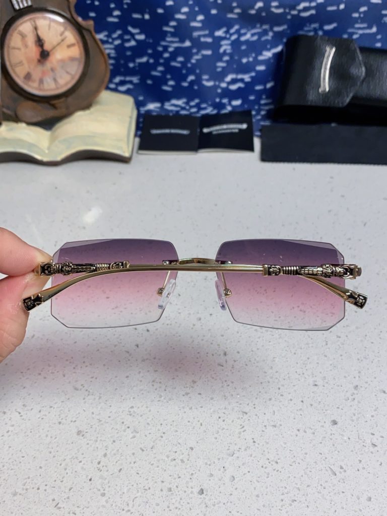 CHROME HEARTS クロムハーツ サングラス フレームレス リング付き フラットサングラス レディース ピンク 12色展開 - 画像 8