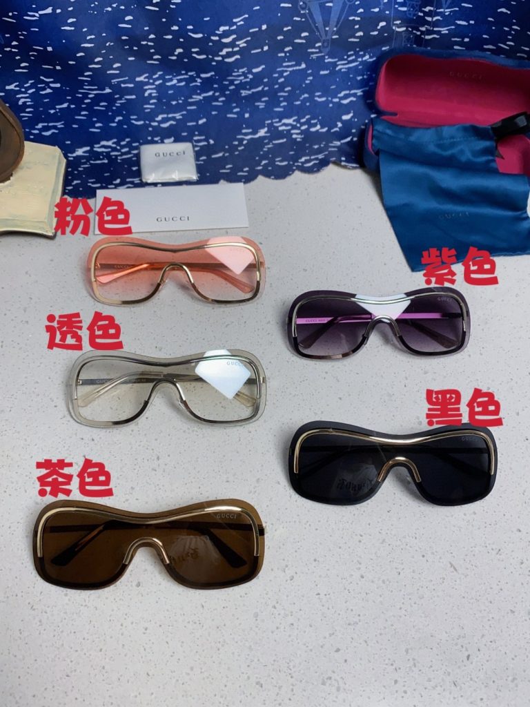 GUCCI グッチ サングラス フェイスガード型 男性 女性 メンズ レディース ピンク 多色展開 - 画像 4