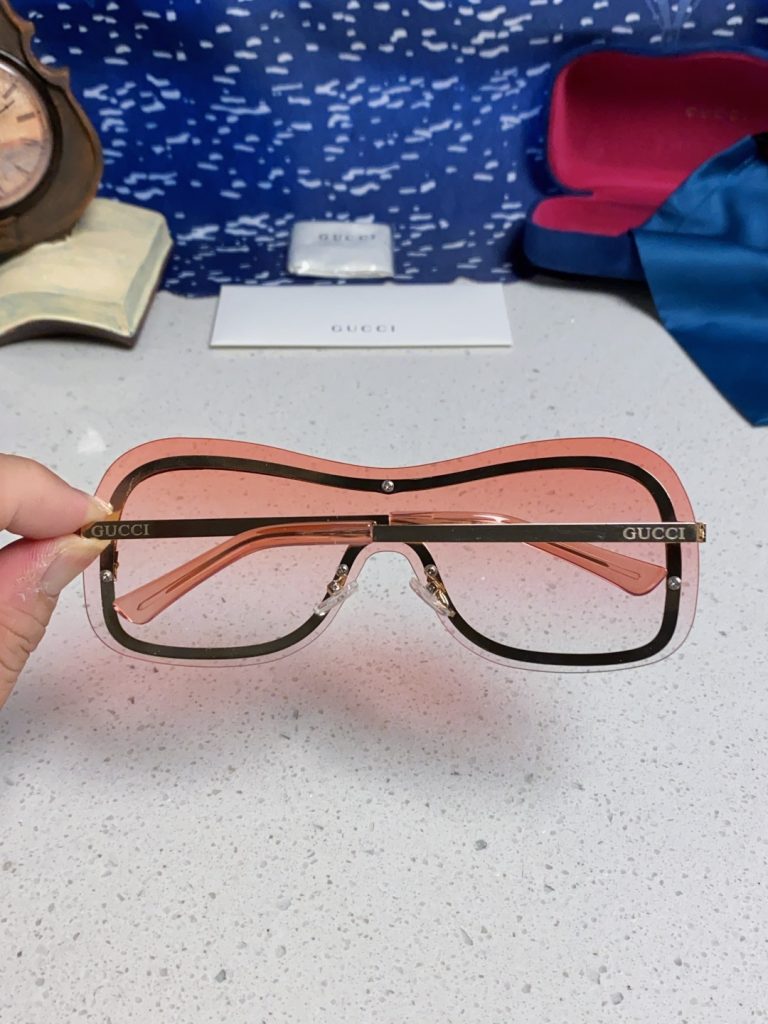 GUCCI グッチ サングラス フェイスガード型 男性 女性 メンズ レディース ピンク 多色展開 - 画像 8