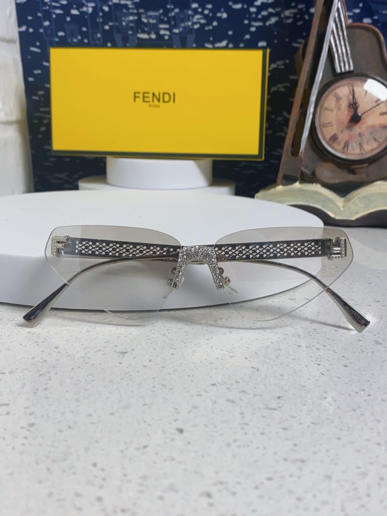 FENDI フェンディ サングラス フレームレス キャットアイ 字母F ディテール レディース 多色展開 - 画像 5