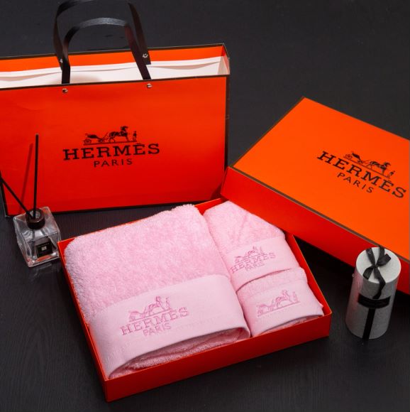 HERMESお風呂グッズ　タオルセット　エルメスバスタオル3枚セット　デイリータオル　パレオ/湯上がりタオル　家庭用吸水性　5色 - 画像 4