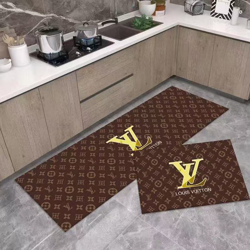 LOUIS VUITTON ルイヴィトン キッチンマット カーペット絨毯 人気トイレマット 玄関/ベッドルーム/浴室/フロアマット 2種サイズ モノグラム - 画像 4