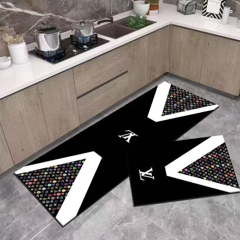ルイヴィトン LOUIS VUITTON カーペット絨毯 人気トイレマット プレミアムキッチンマット キッチンマット 2点セット 4種類 - 画像 5