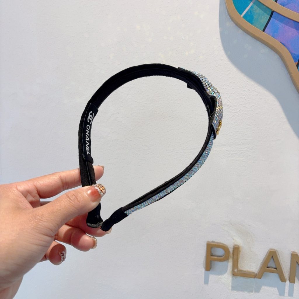 CHANEL シャネル ヘアバンド フルラインストーン ブラック - 画像 4