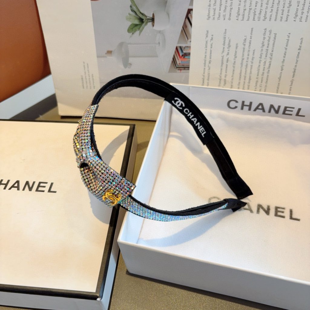 CHANEL シャネル ヘアバンド フルラインストーン ブラック - 画像 8