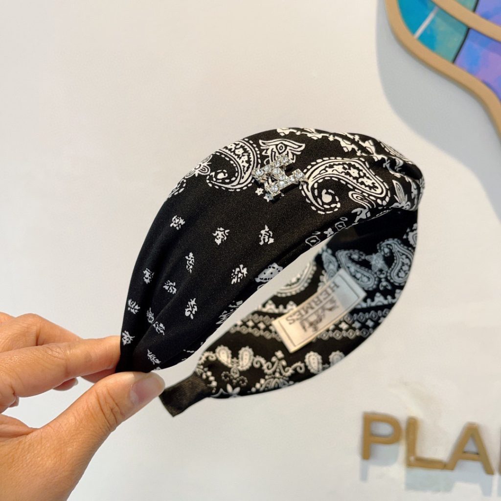 HERMES ランバンスタイル ヘアバンド バンド ディオール ブラック - 画像 3
