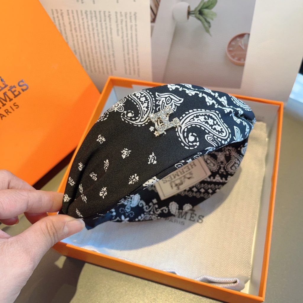 HERMES ランバンスタイル ヘアバンド バンド ディオール ブラック - 画像 6