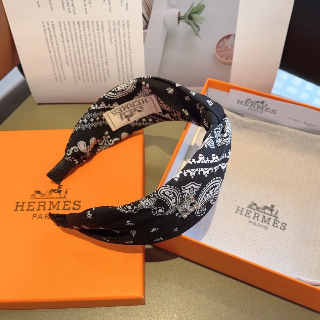 HERMES ランバンスタイル ヘアバンド バンド ディオール ブラック - 画像 8