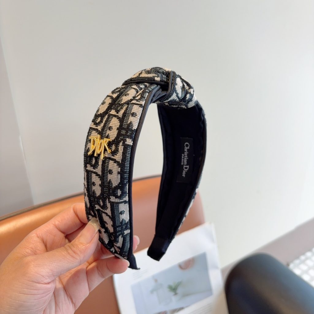 DIOR ディオール ヘアアクセサリー ディオール ドット柄 ブラック全2色 - 画像 3