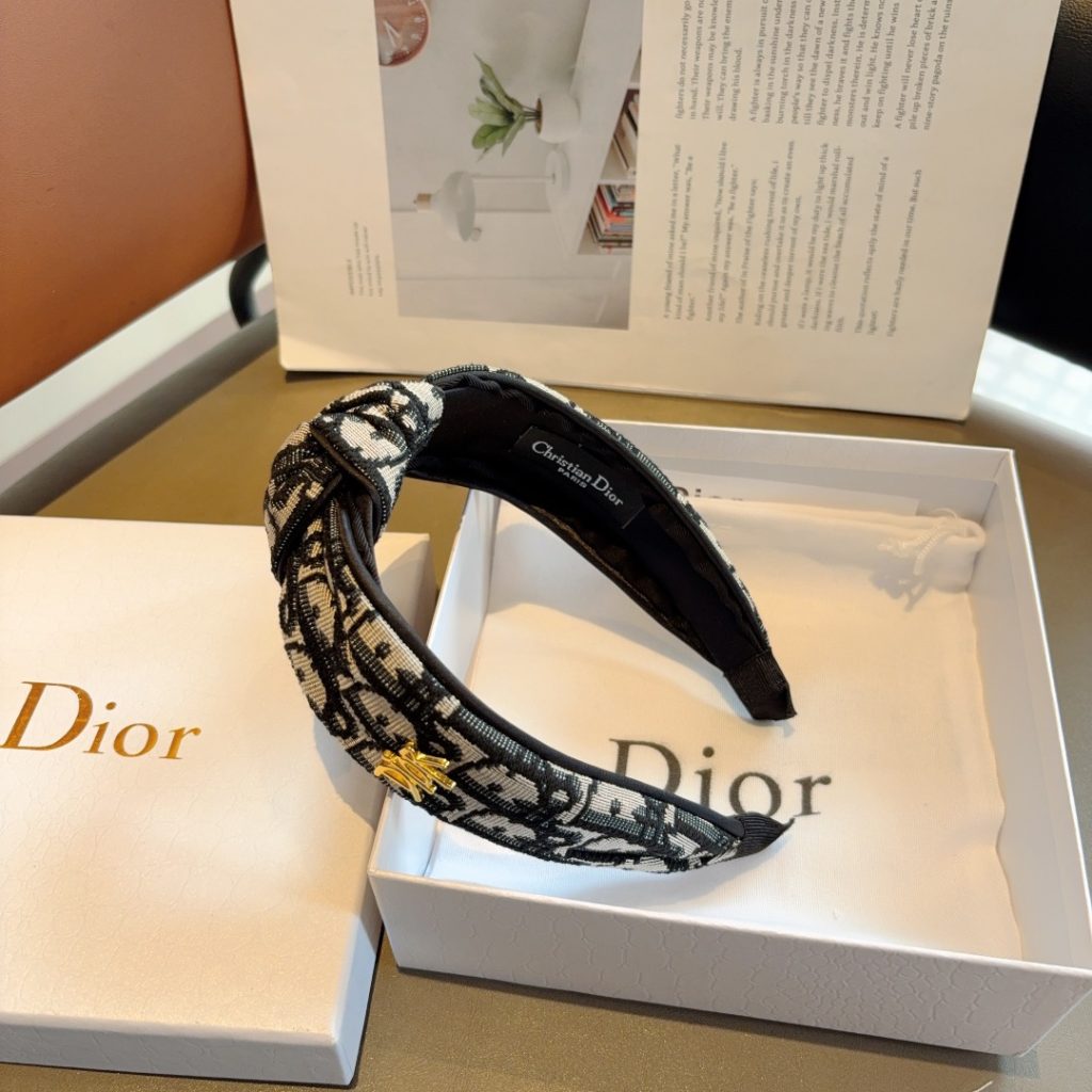 DIOR ディオール ヘアアクセサリー ディオール ドット柄 ブラック全2色 - 画像 7
