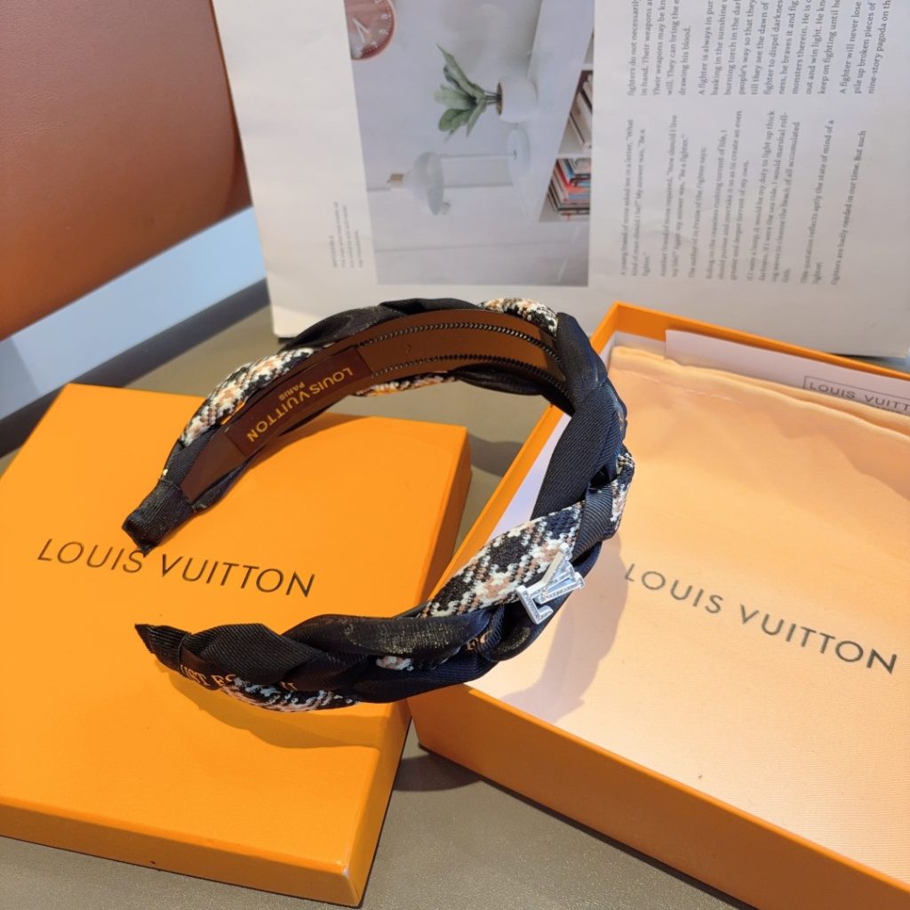 LOUIS VUITTON ルイヴィトン ヘッドバンド ブランド アクセサリー ブラック 全3色 - 画像 8