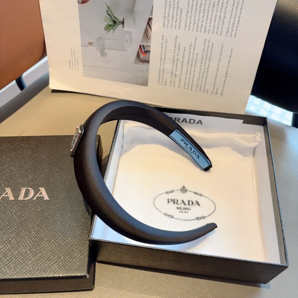 PRADA プラダ ヘアバンド ファッション ブランド ブラック - 画像 7