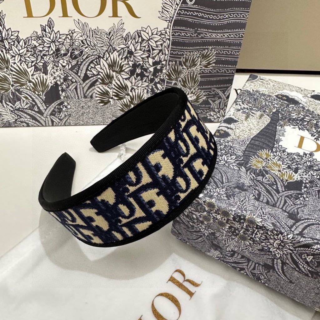 DIOR ディオール ヘアアクセサリー 通勤 ディオールロゴ ブラック ホワイト 全2色 - 画像 6