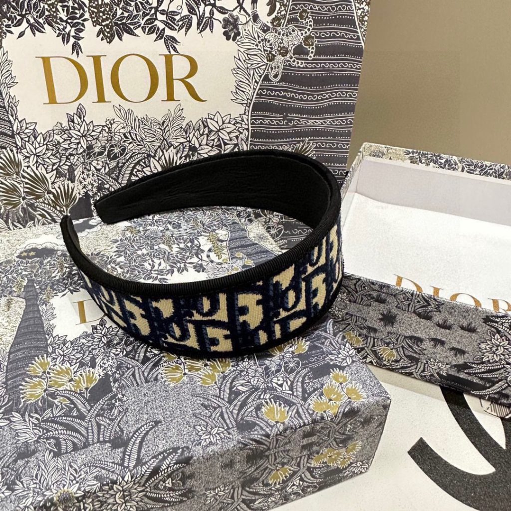 DIOR ディオール ヘアアクセサリー 通勤 ディオールロゴ ブラック ホワイト 全2色 - 画像 8
